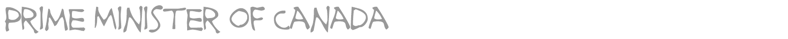 Prime Minister Of Canada font preview